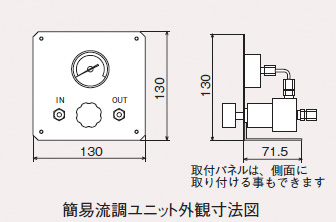 簡易流調ユニット外観寸法図